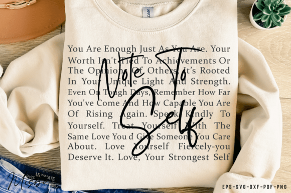 Download Note to Self Words SVG PNG, Mental Health - Note Collection