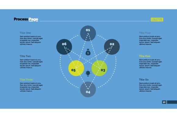Download Six Elements Flowchart Slide Template. B - Slide Collection