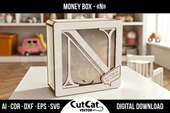 Download Letter "N" Coin Bank Template - Bank Collection