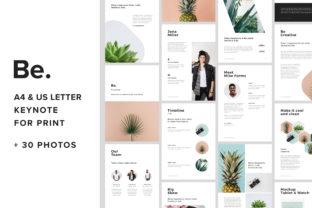 Download Vertical A4 US Letter Keynote Presentation Template +30 Free Photos - Note Collection