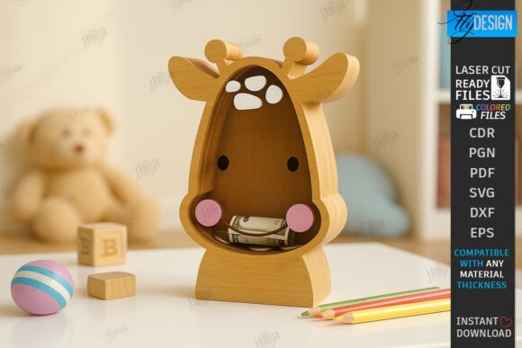 Download Personalized Piggy Bank Laser Cut|Animal - Bank Collection