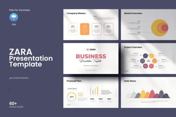 Download Zara Keynote Presentation Template - Note Collection