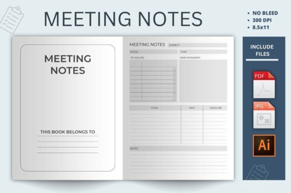 Download Meeting Notes Kdp Planner - Note Collection