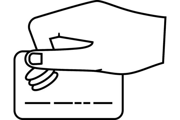 Download Buyer Hand Holds Plastic Card Through Pa - Premium Resources