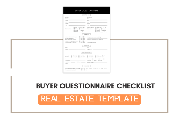 Download Buyer Questionnaire Checklist Template - Premium Bundle