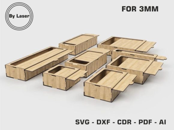 Download Laser Cut Files Boxes with Slide Lid - Slide Collection