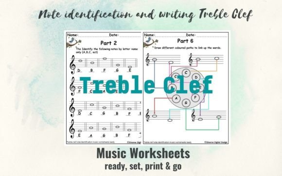 Download Note Identification Treble Clef Graphic - Note Collection