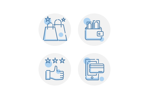Download Creative Blue Buyer Icons Design - Premium Resources