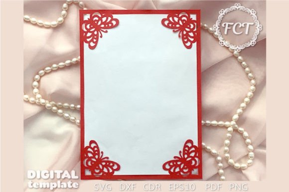 Download Butterfly Slide-in Card 5x7 SVG Cut File - Slide Collection