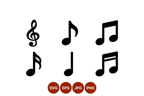 Download Music Note Symbols Vector Art Set - Note Collection
