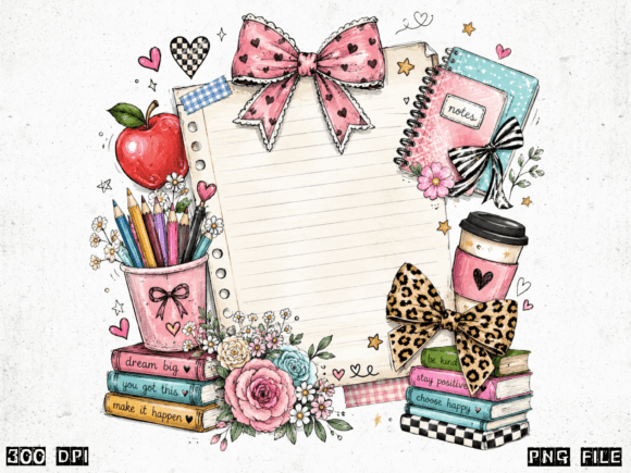 Download Cute Teacher Notes PNG | Back to School - Note Collection